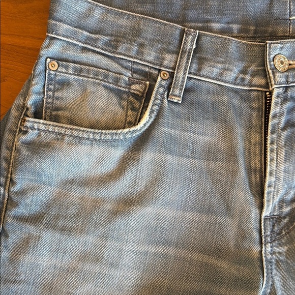 7 For All Mankind Blue Straight Leg Jeans Versatile Style - Picture 15 of 16